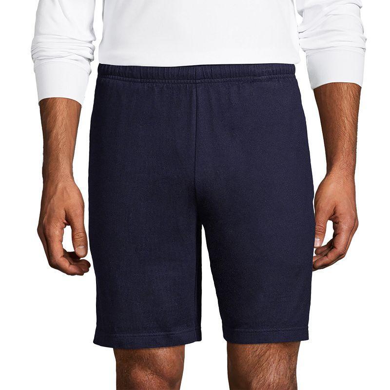 Big & Tall Lands End Jersey Knit Shorts, Mens Radiant Blue Product Image