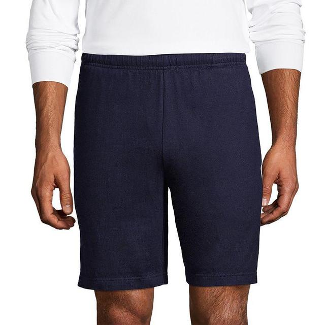 Big & Tall Lands End Jersey Knit Shorts, Mens Dark Grey Product Image