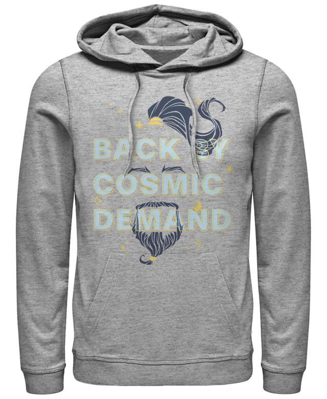 Disneys Aladdin Mens Genie Back By Cosmic Demand Graphic Hoodie Athletic Grey Product Image