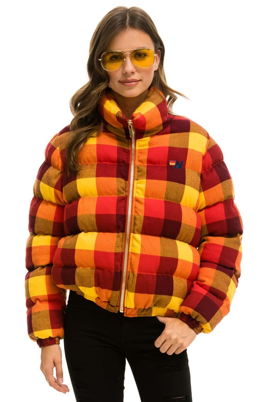 APRES PLAID PUFFER JACKET - SURFY PLAID Female Product Image