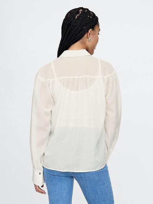 Oversized Sheer Shirt Product Image