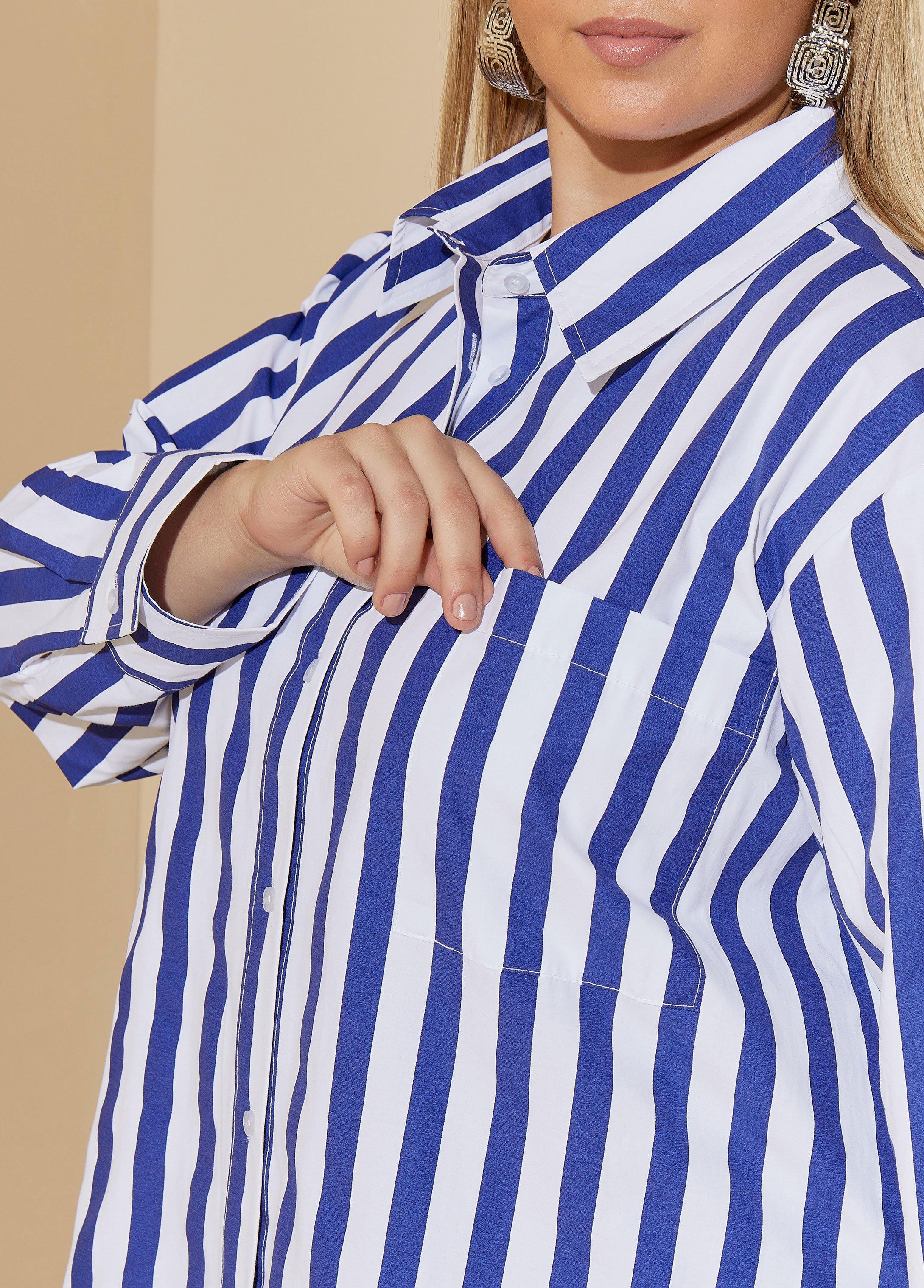 Striped Hi Low Shirt Product Image