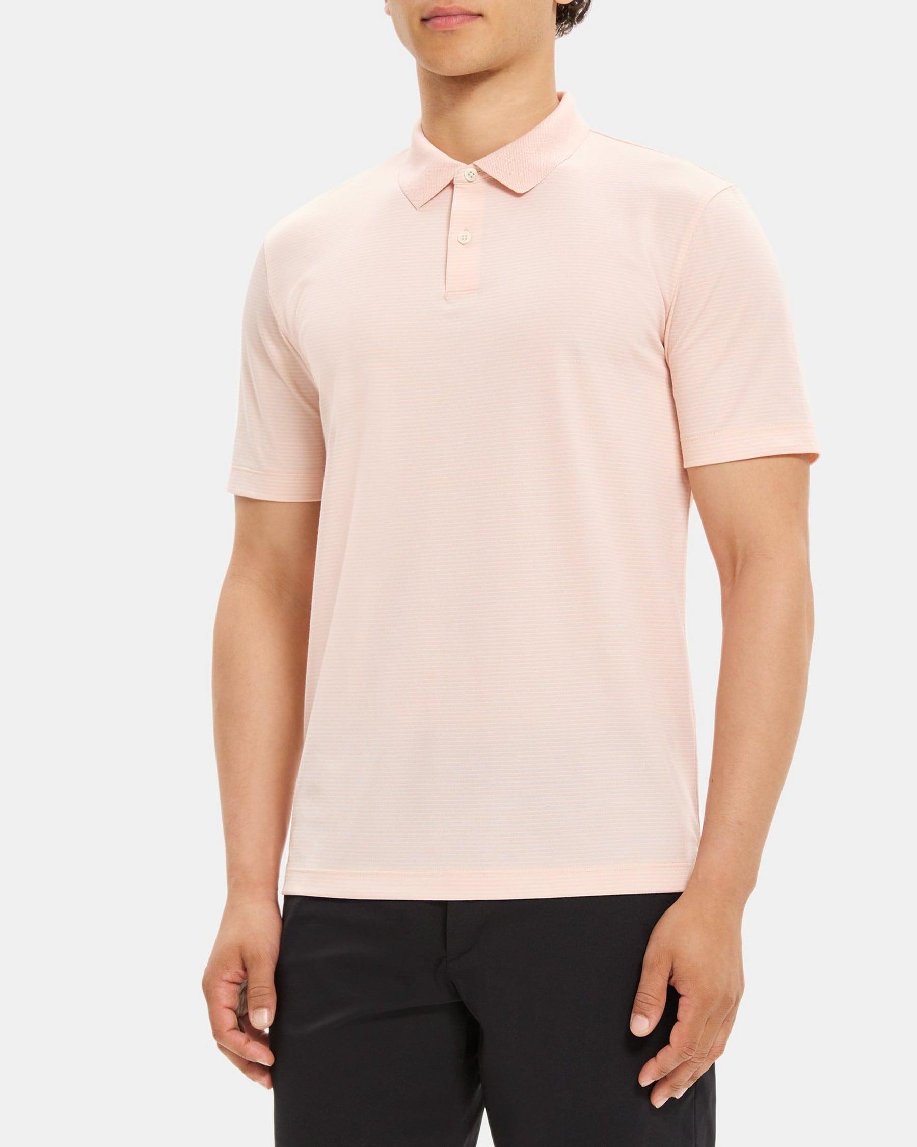 Standard Polo Shirt in Striped Cotton Product Image