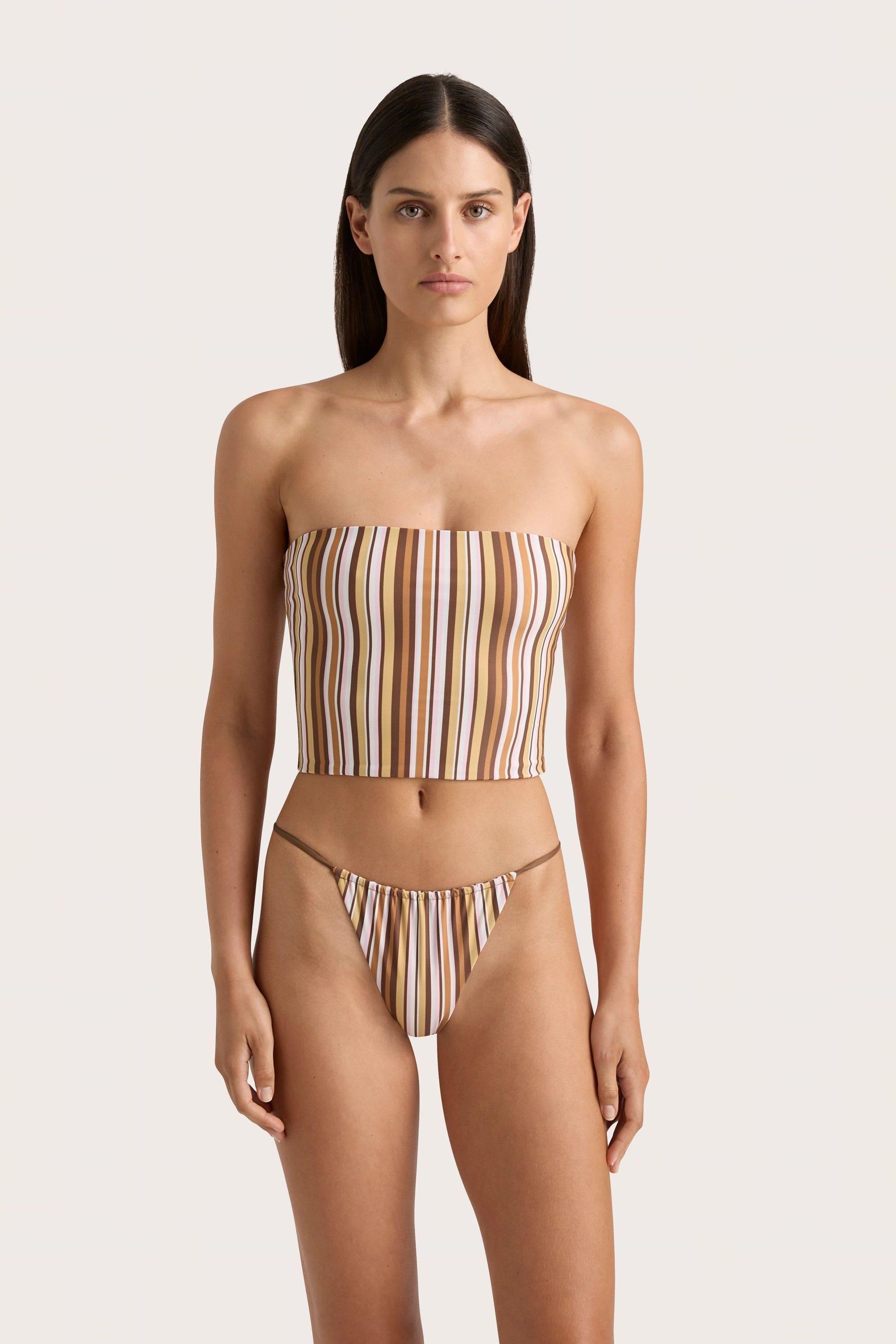 Jean Swim Top Terracotta Stripe - Final Sale Product Image