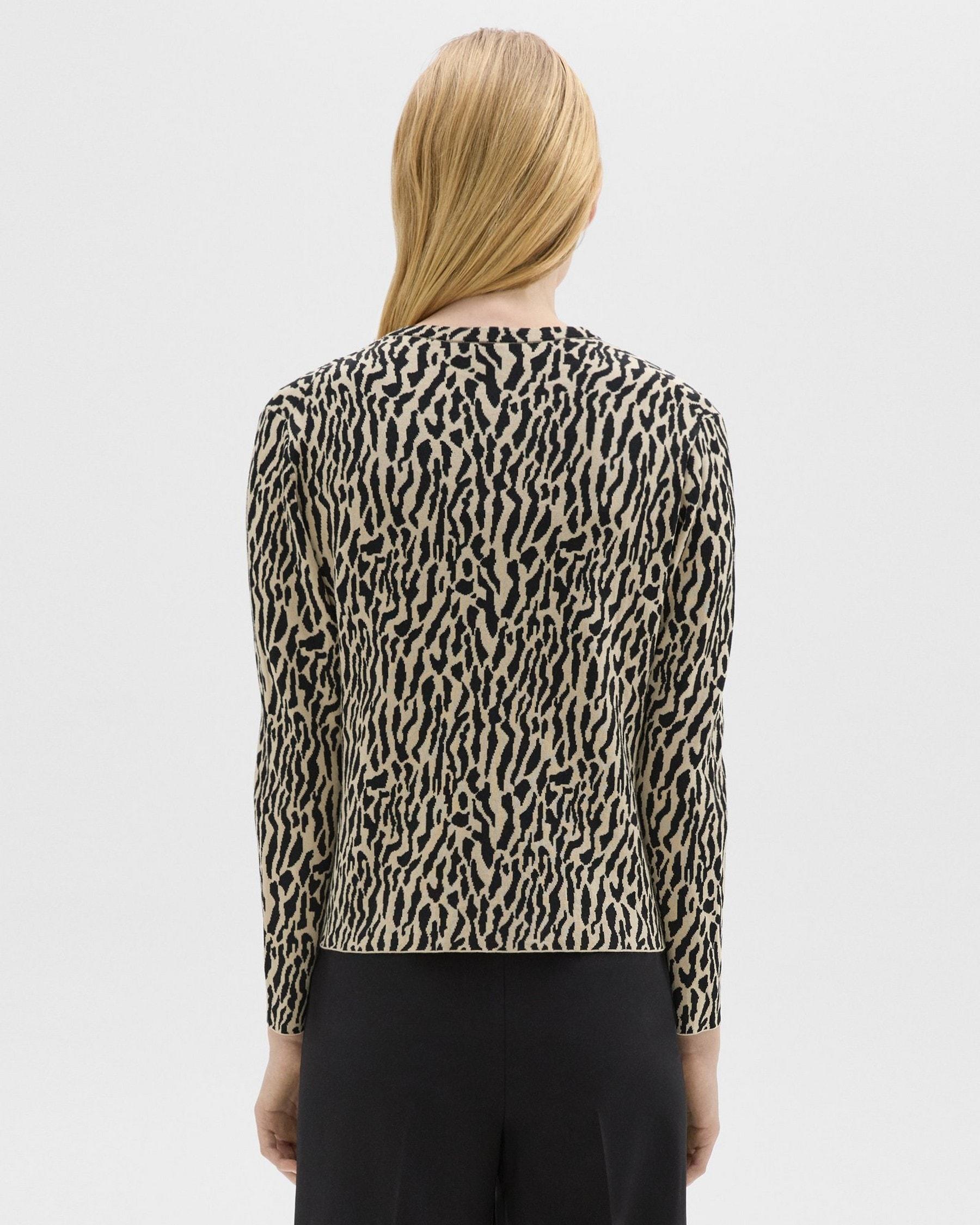 Leopard Jacquard Cardigan in Cotton Blend product image