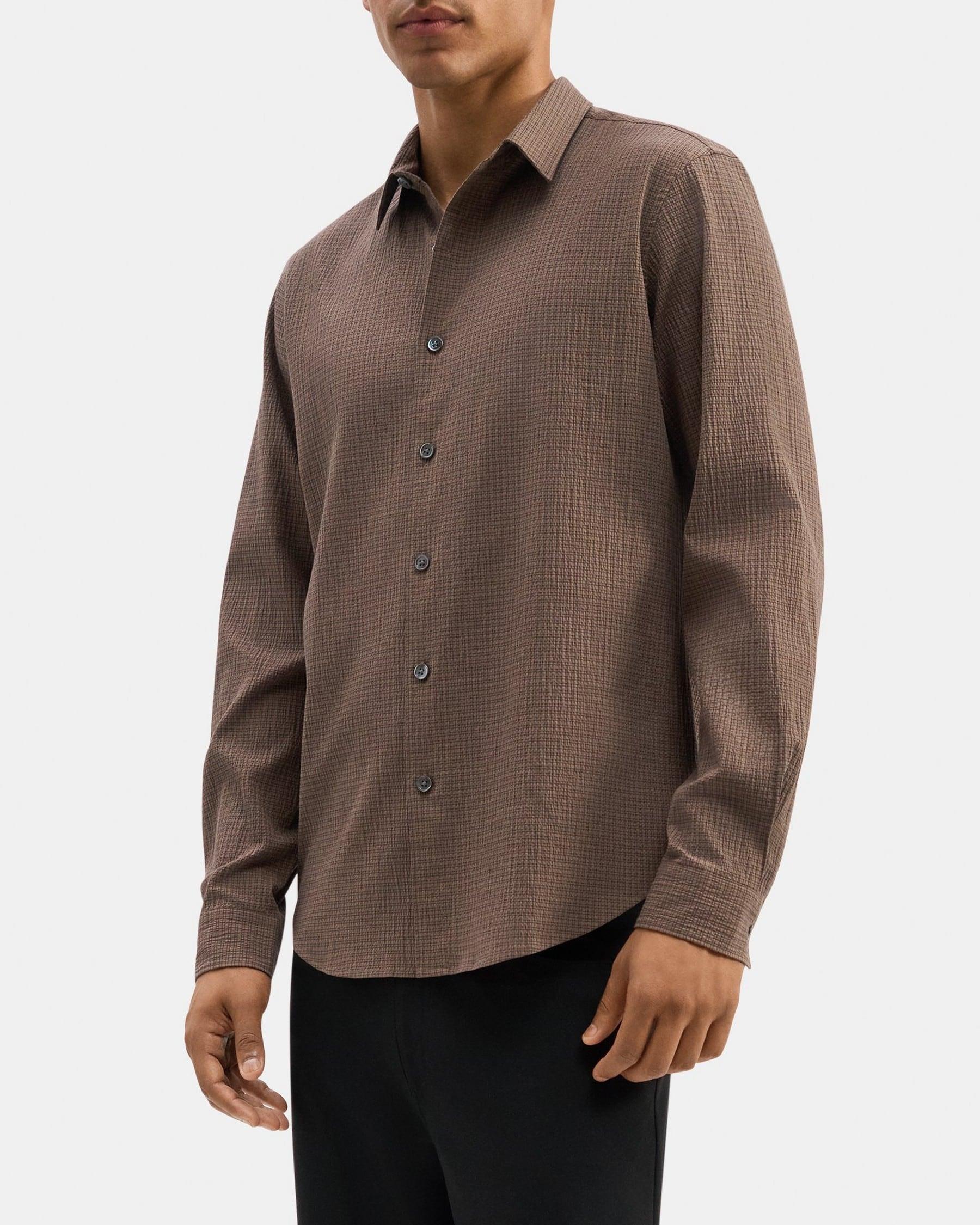 Long-Sleeve Shirt in Seersucker Product Image