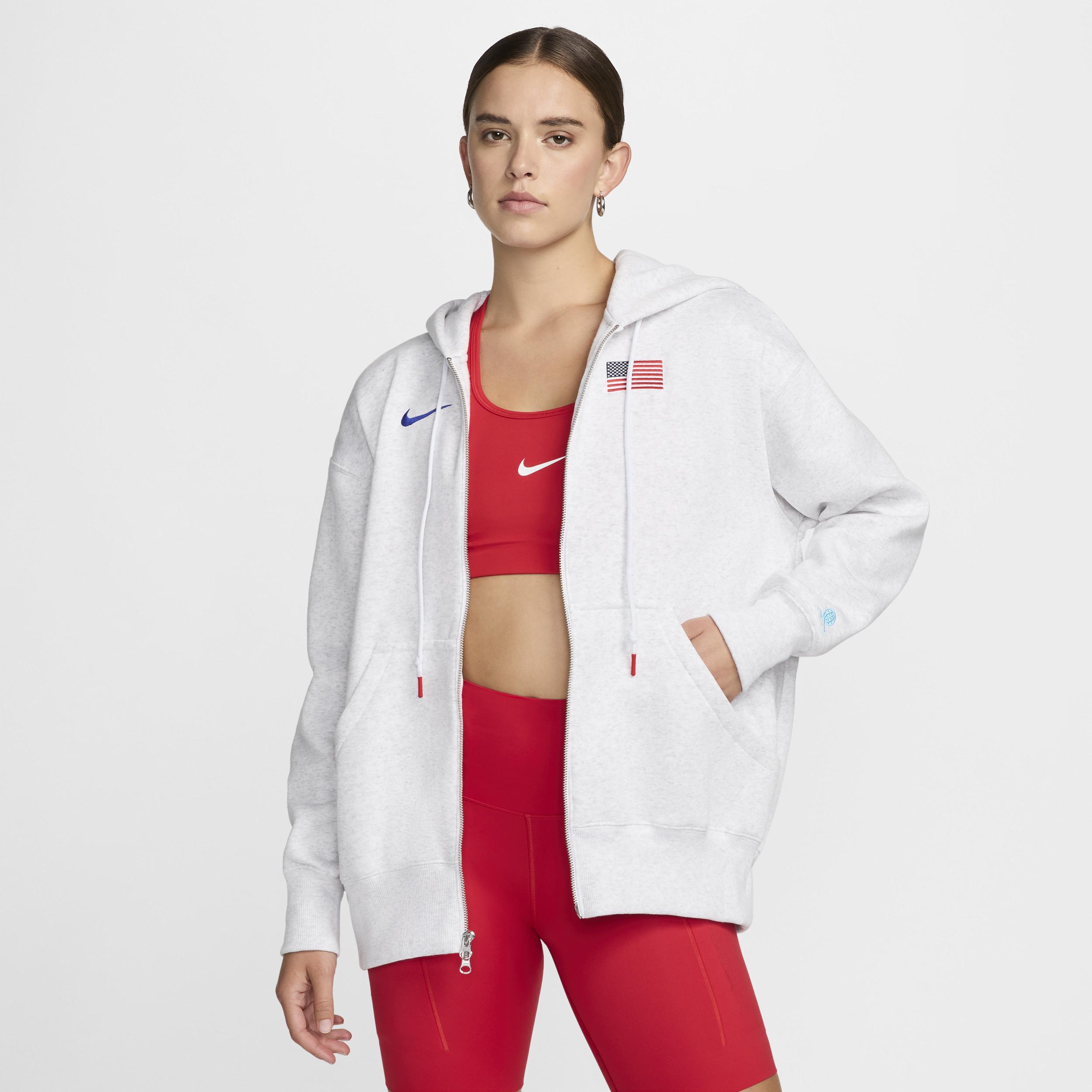 USA Phoenix Fleece Nike Womens Full-Zip Oversized Hoodie Product Image