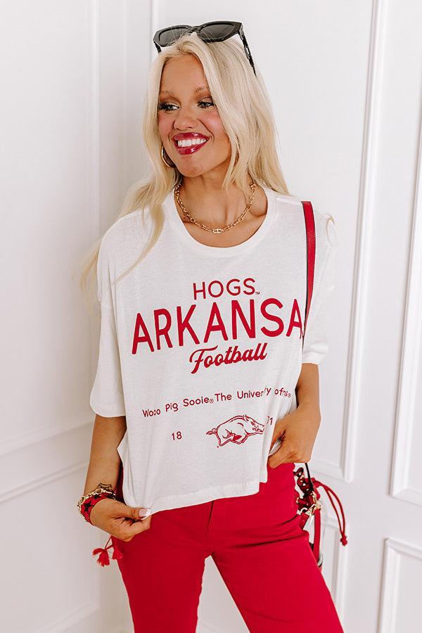 Hogs Football Graphic Crop Tee Product Image