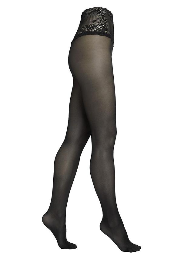 Womens Feather-Lace Tights Product Image