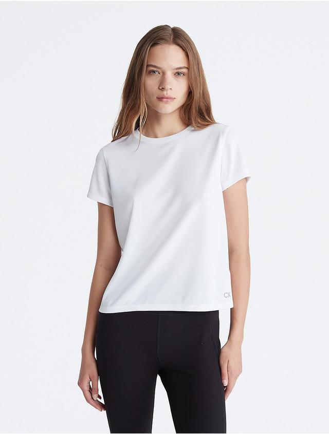 Calvin Klein Women's Performance Tech Pique T-Shirt - White - XL Product Image