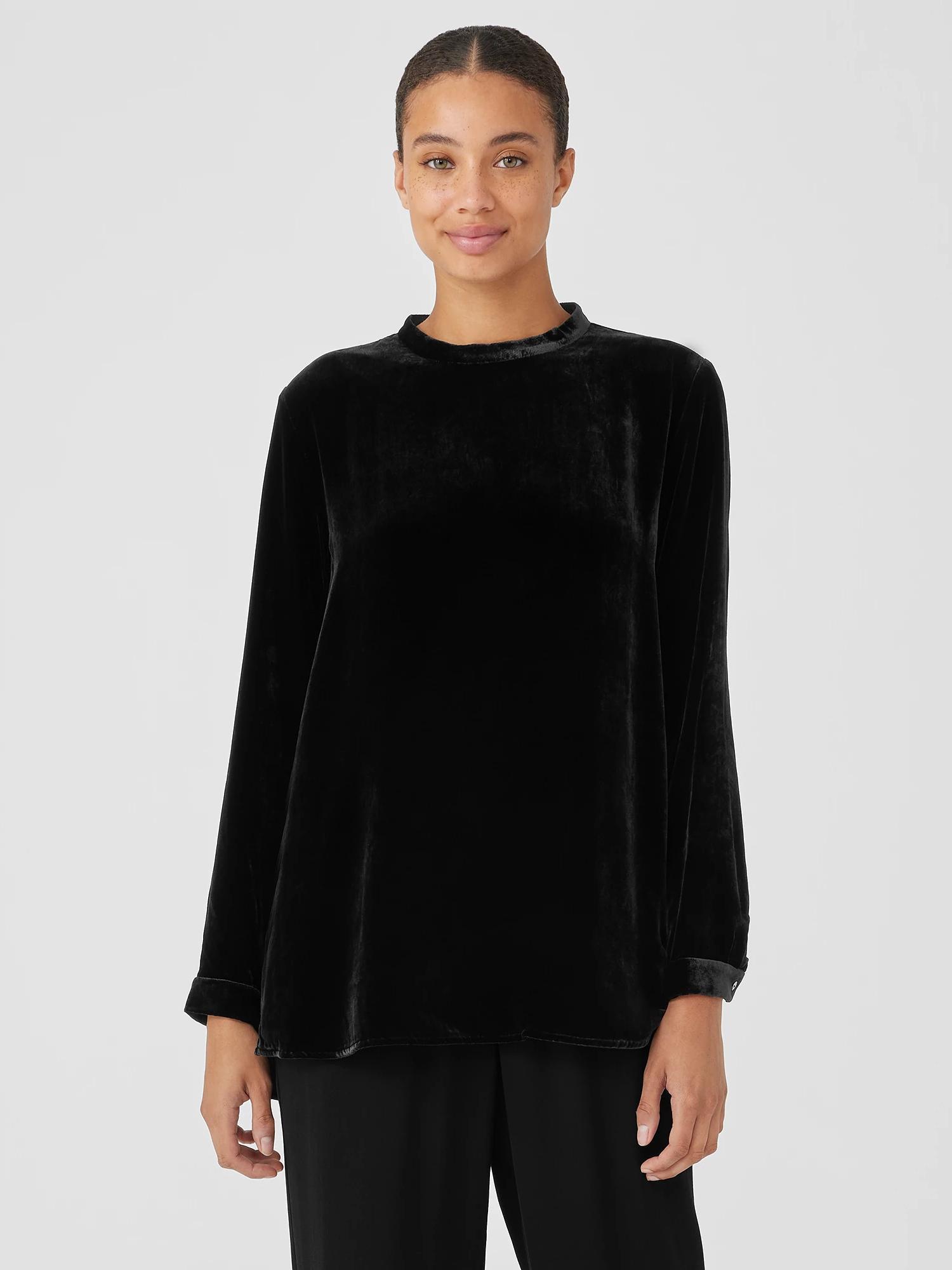 Velvet Mock Neck Top product image