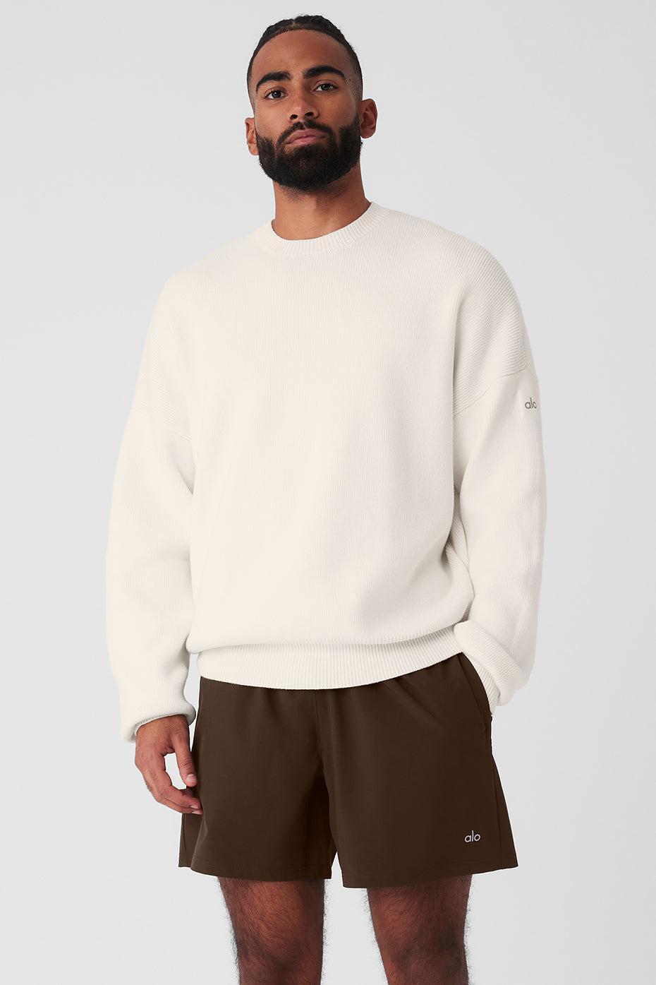 Scholar Crew Neck Sweater - Ivory Male Product Image