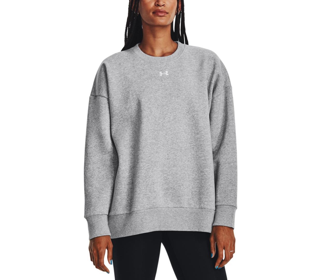 Womens UA Rival Fleece Oversized Crew Product Image