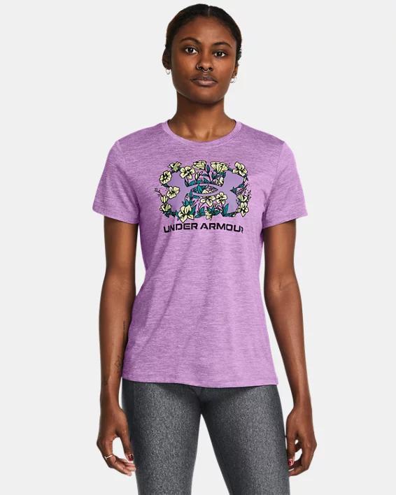 Women's UA Tech™ Twist Flower Short Sleeve Product Image