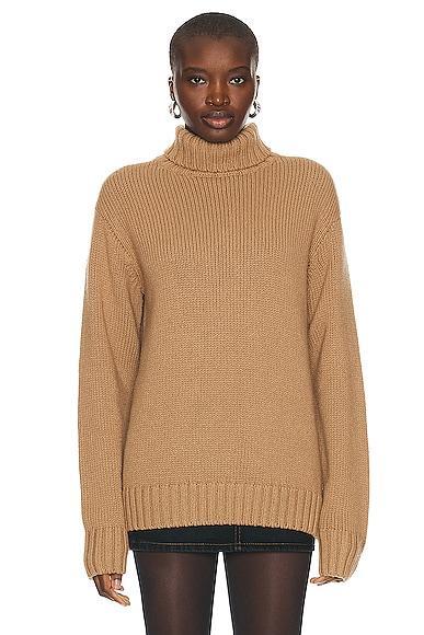 Helmut Lang Archive Turtleneck Sweater in Tan product image