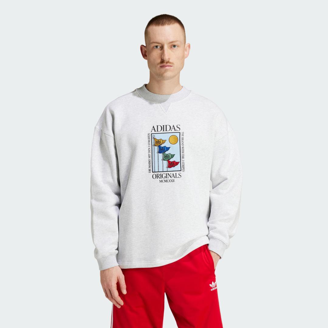 adidas OLPC Crew 2 Sweatshirt Cloud White L Mens Product Image