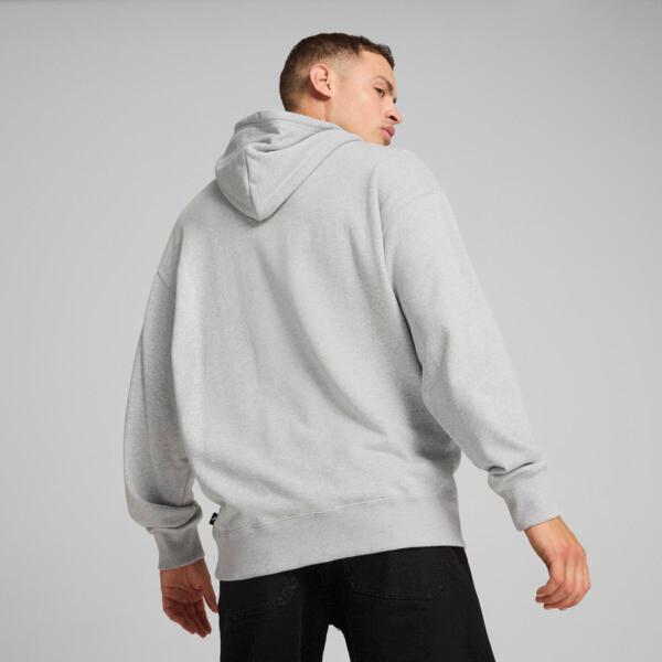 PUMA GRAPHICS "Athlete" Hoodie Men in Light Grey Heather Product Image