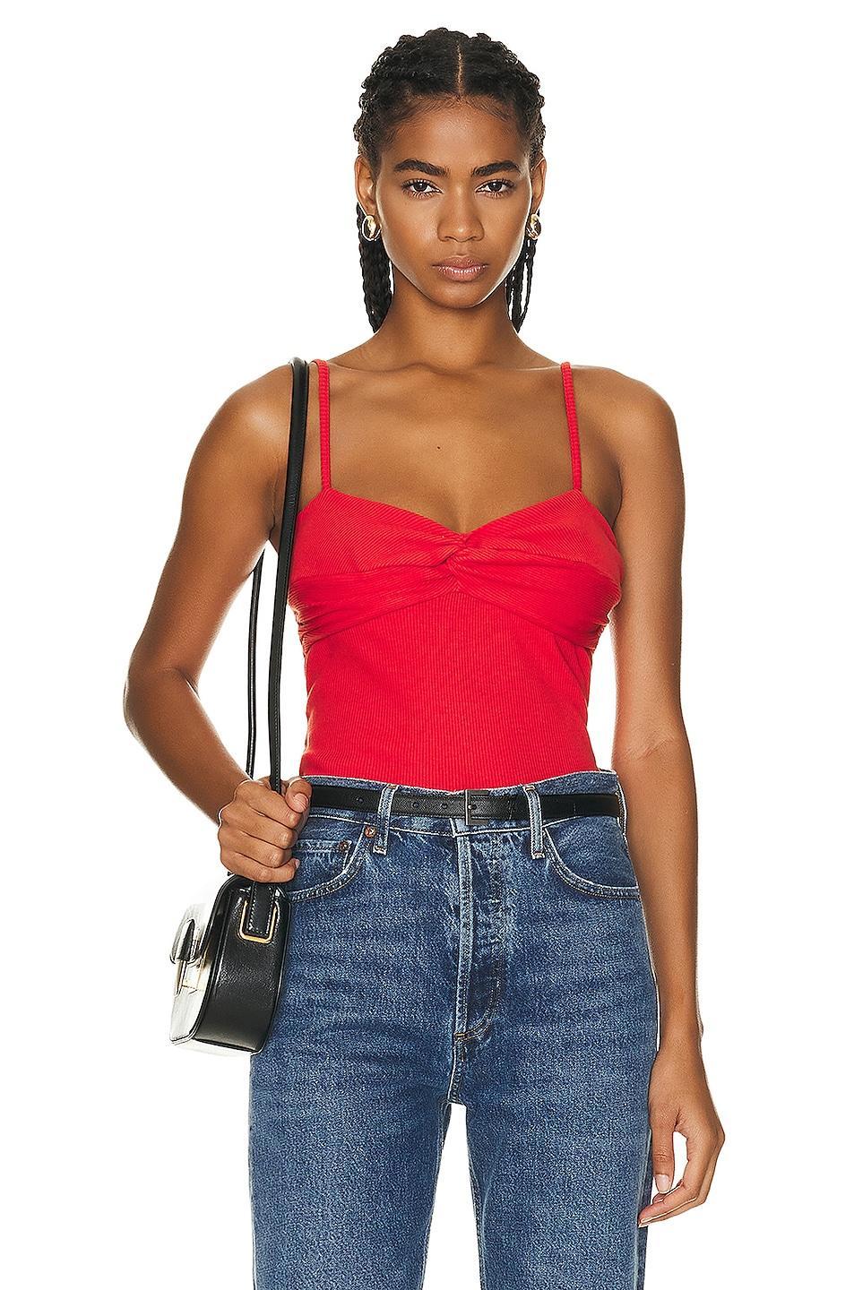 Citizens of Humanity Emi Twist Cami in Red Product Image