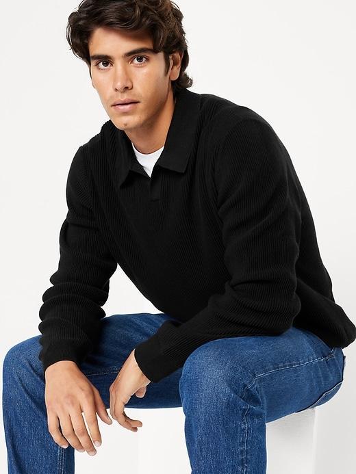 Relaxed Fit Polo Sweater Product Image