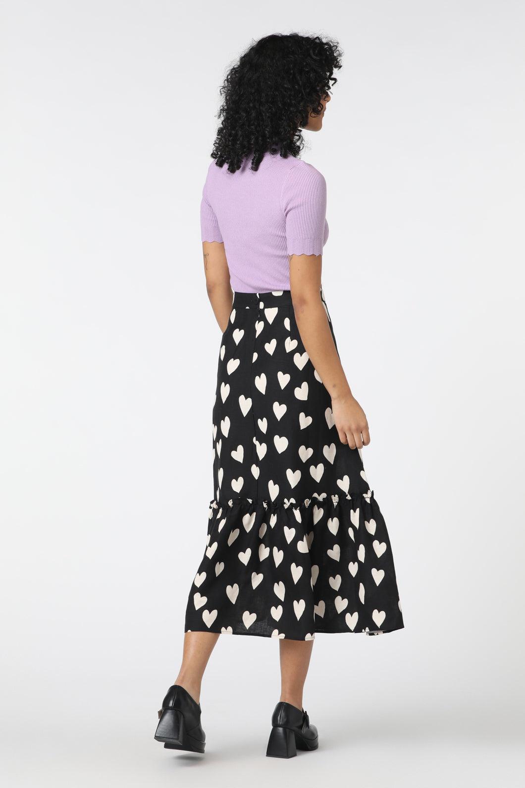 Love Hearts Midi Skirt Product Image