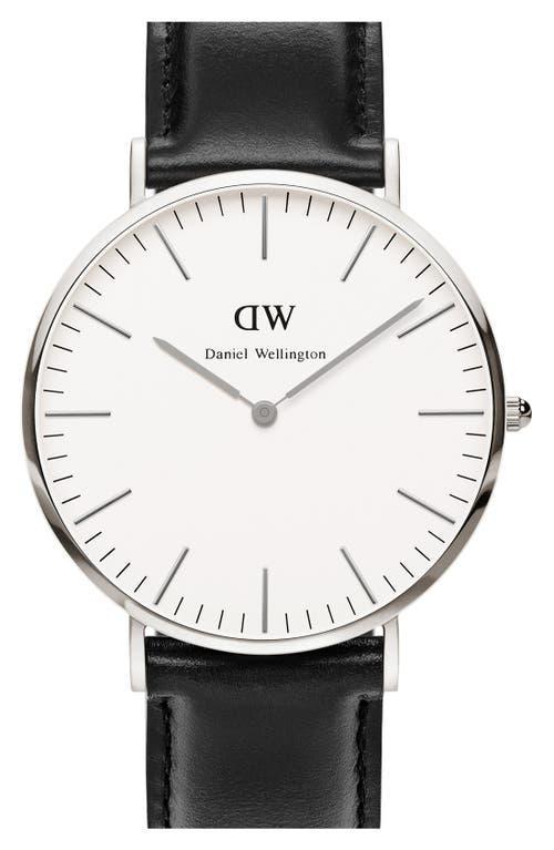 Daniel Wellington Classic Sheffield Leather Strap Watch, 40mm Product Image