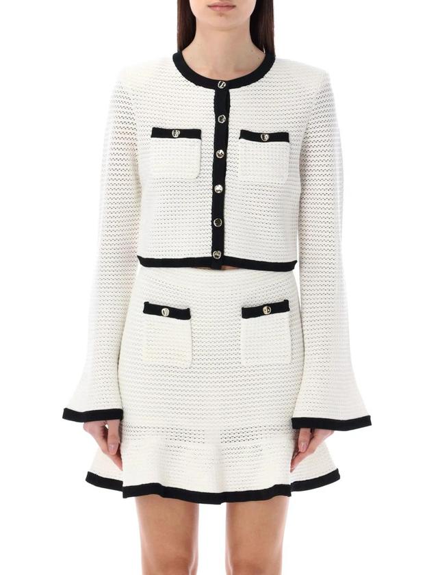 Crochet Cardigan In White Product Image