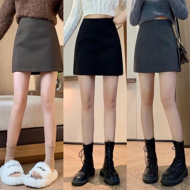 High Rise Plain Mini A-Line Skirt Product Image