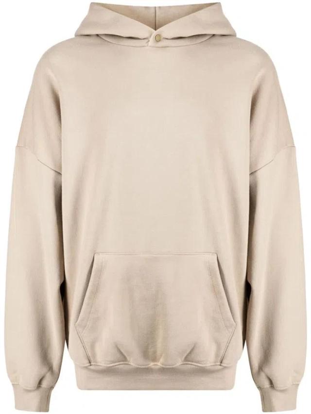 Eternal Long-sleeve Cotton Hoodie In Beige Product Image