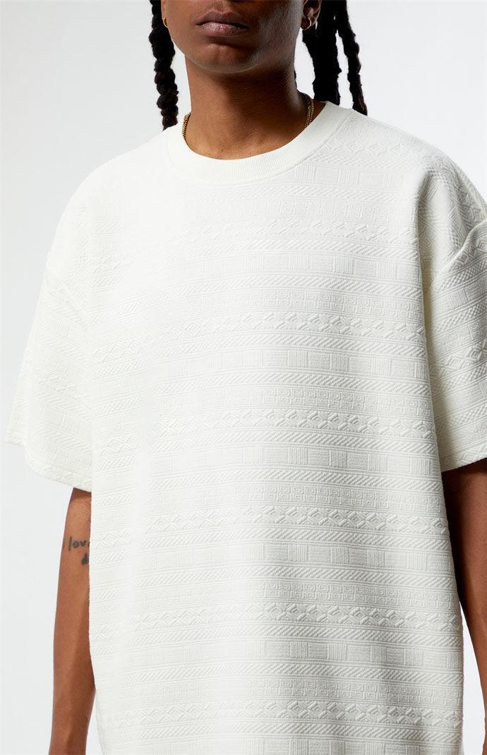 Men's Oversized Jacquard Knit T-Shirt Product Image