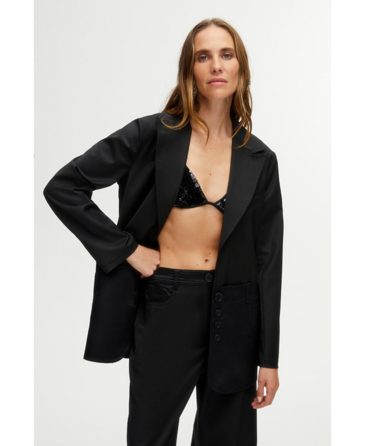 Nocturne Womens Lapel Collar Jacket Product Image