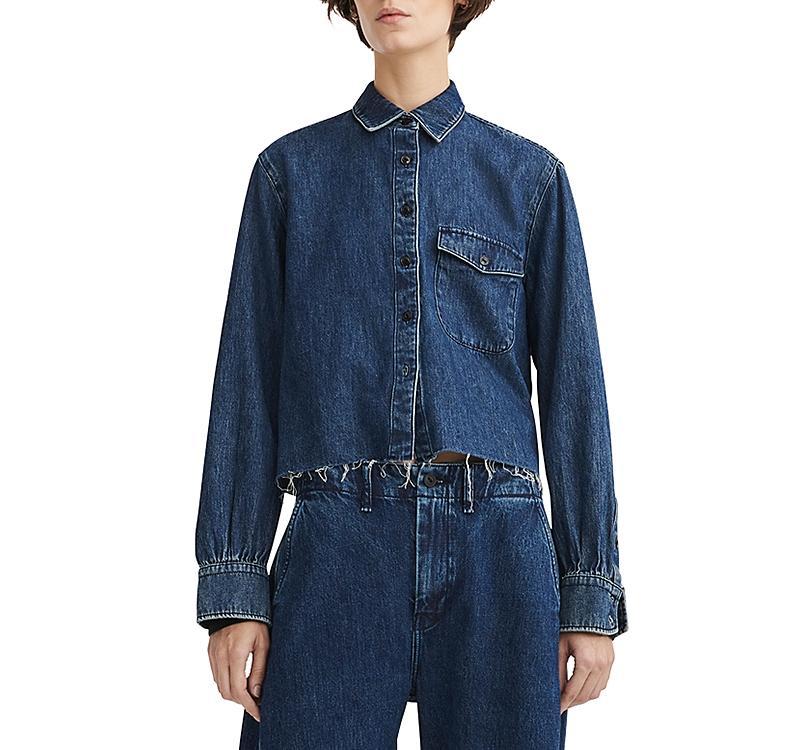 rag & bone Maxine Cropped Denim Shirt Product Image