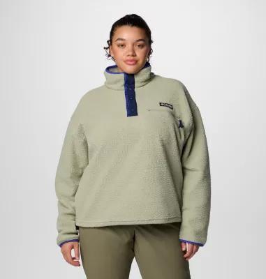 Columbia Women's Helvetia II Cropped Half Snap Fleece Pullover - Plus Size- Product Image