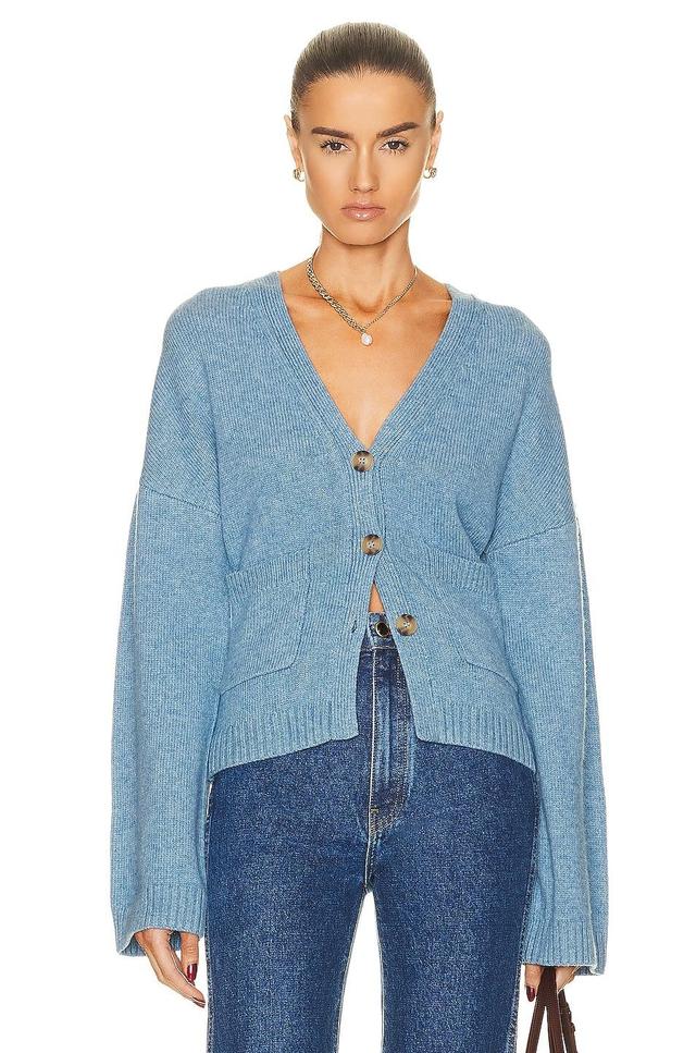 Helsa Sanna Cardigan in Blue - Blue. Size XS (also in S, M, L, XL). Product Image