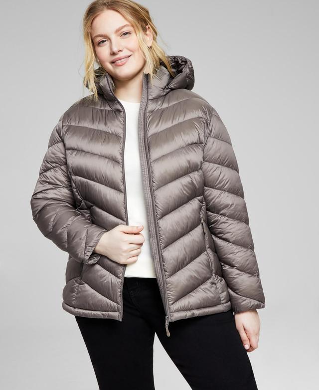 Charter Club Womens Plus Size Hooded Packable Puffer Coat, Created for Macys Product Image