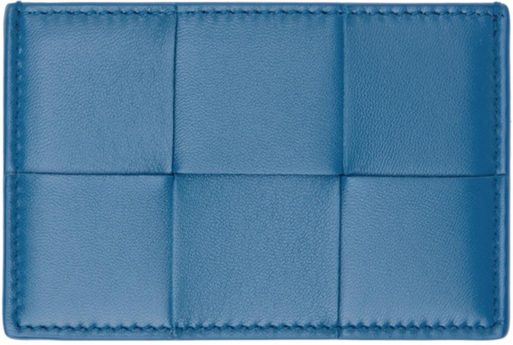 BOTTEGA VENETA Blue Cassette Card Holder Product Image