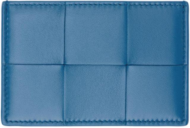 BOTTEGA VENETA Blue Cassette Card Holder Product Image