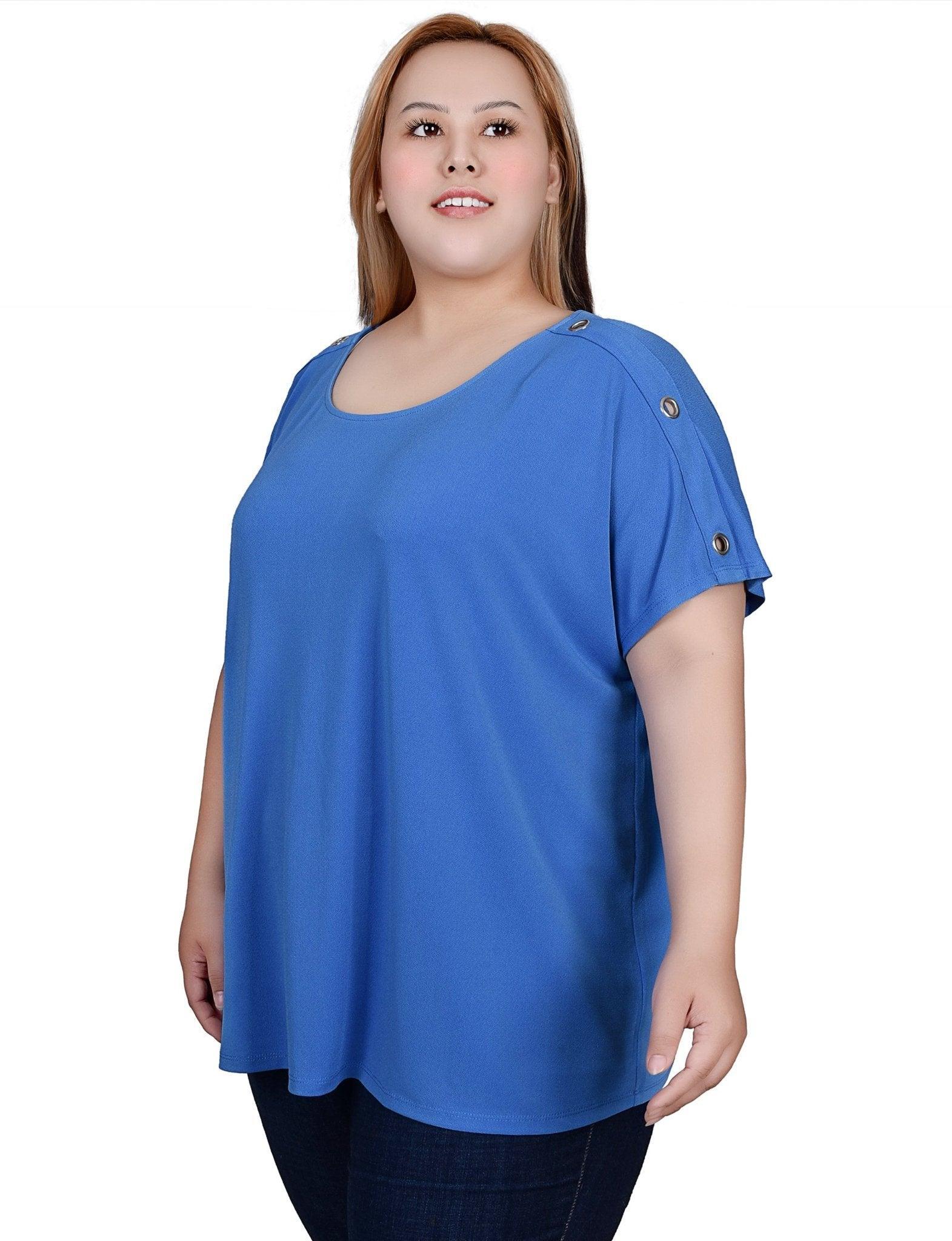 Short Sleeve Extended Sleeve Tunic Top - Plus Product Image