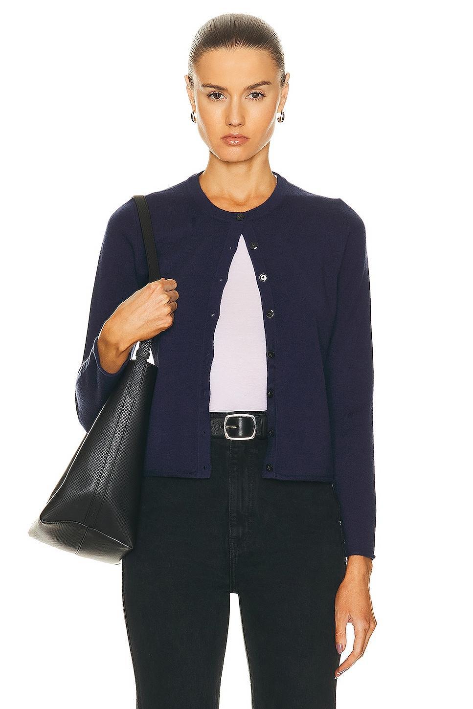 Guest In Residence Shrunken Cardigan in Navy Product Image