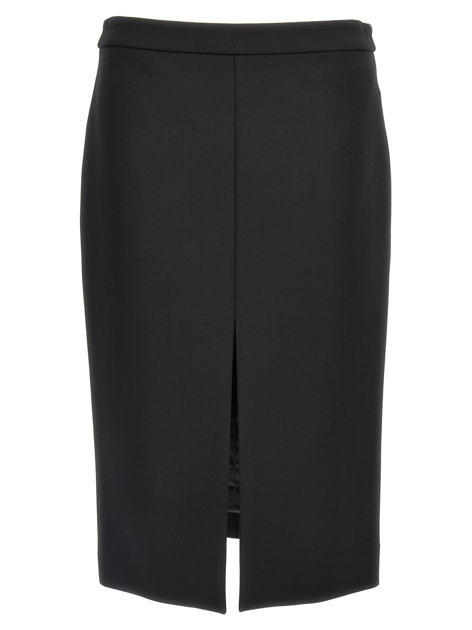 DOLCE & GABBANA Sheath Midi Skirt Skirts Black Product Image