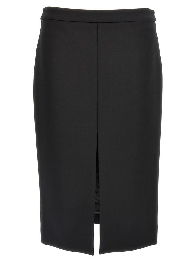 DOLCE & GABBANA Sheath Midi Skirt Skirts Black Product Image