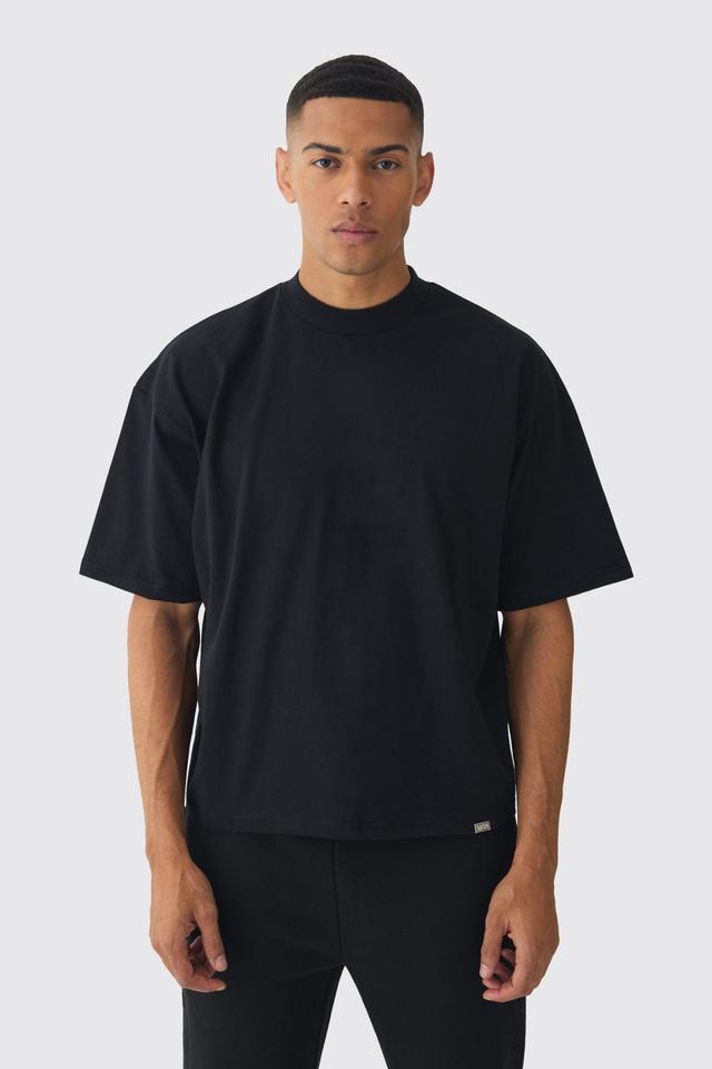 Oversized Extended Neck Boxy Heavyweight T-shirt | boohooMAN USA Product Image