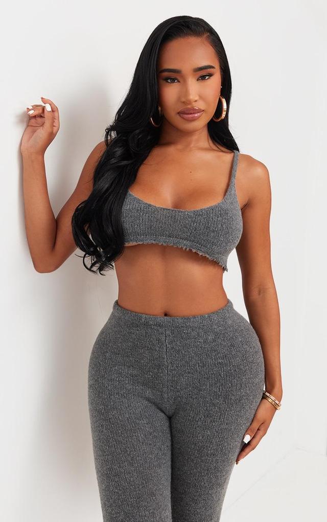 Shape Charcoal Knit Extreme Crop Bralet Product Image