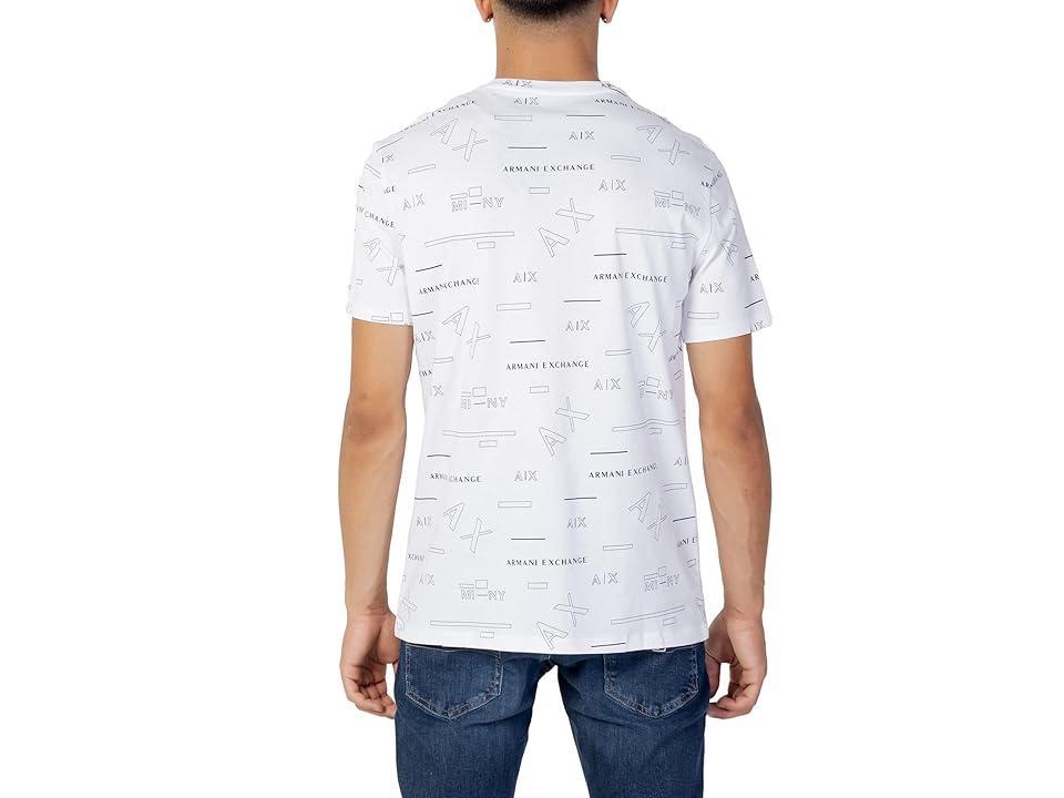 Armani Exchange Printed Logo T-Shirt City All Over) Men's Clothing Product Image