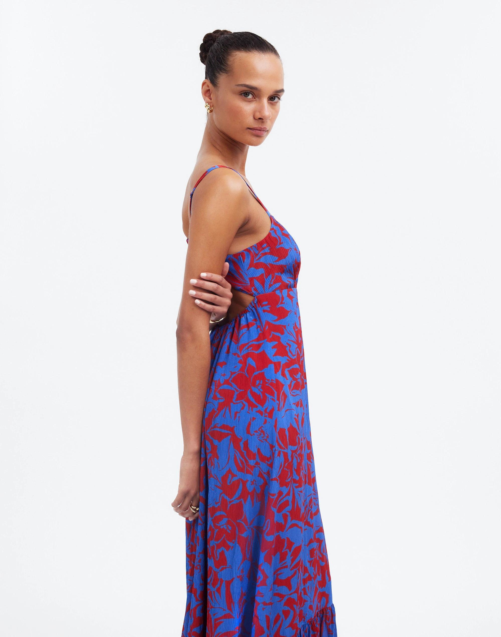 Empire-Waist Tank Maxi Dress in Floral Product Image