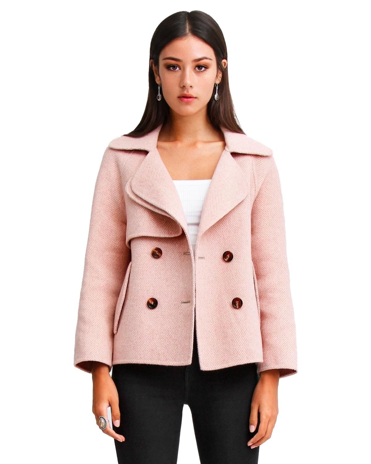 Belle & Bloom Womens Im Yours Wool Blend Peacoat Product Image