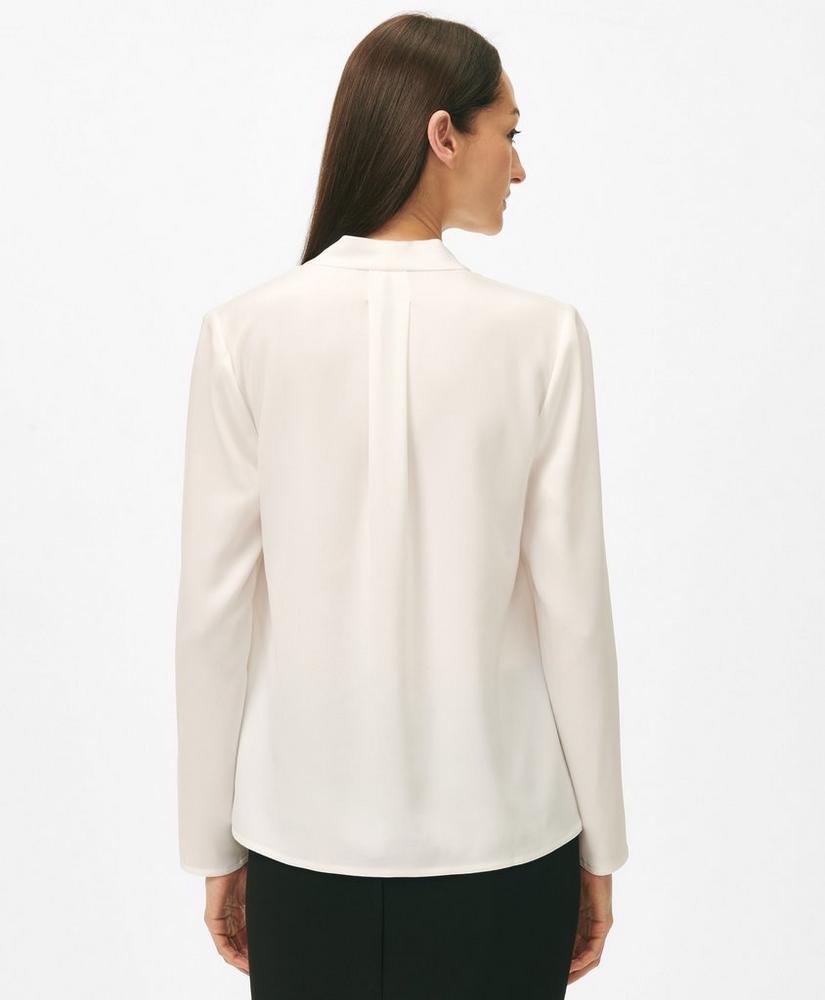 Concealed-Placket Blouse in Crepe Product Image