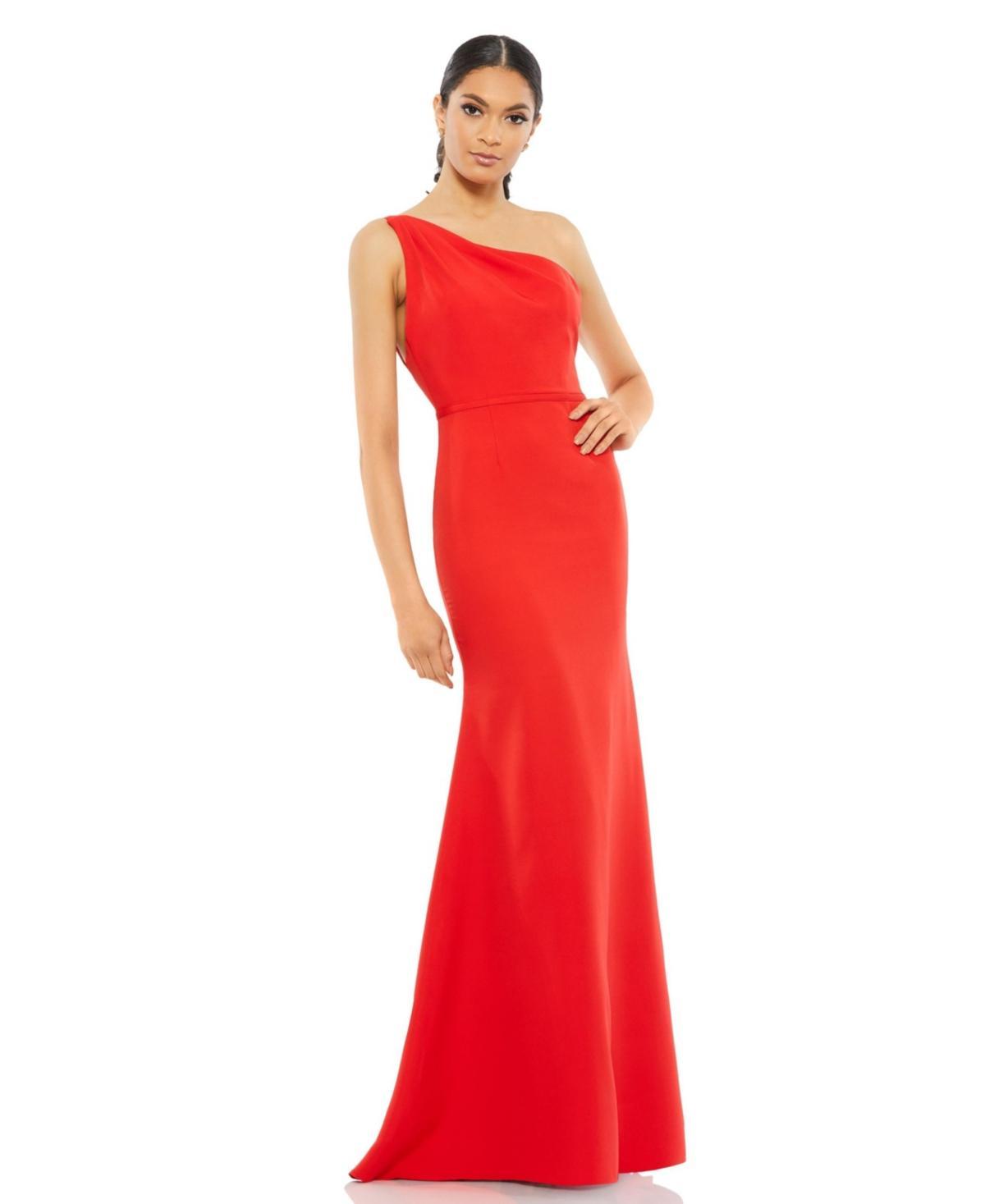 Ieena for Mac Duggal One-Shoulder Jersey Mermaid Gown Product Image