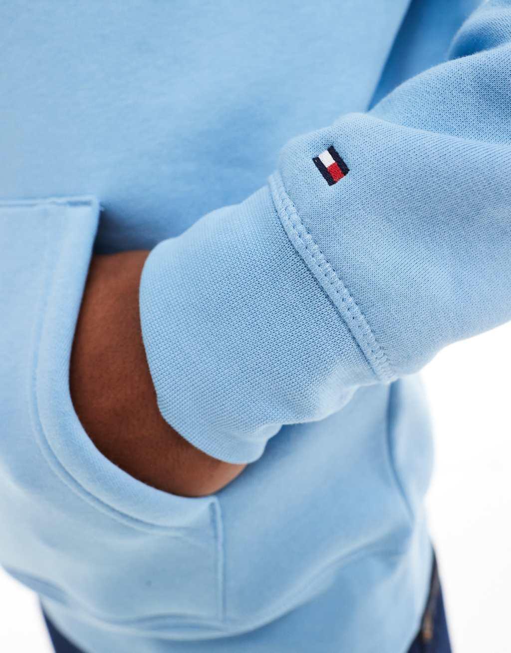 Tommy Hilfiger logo hoodie in blue Product Image