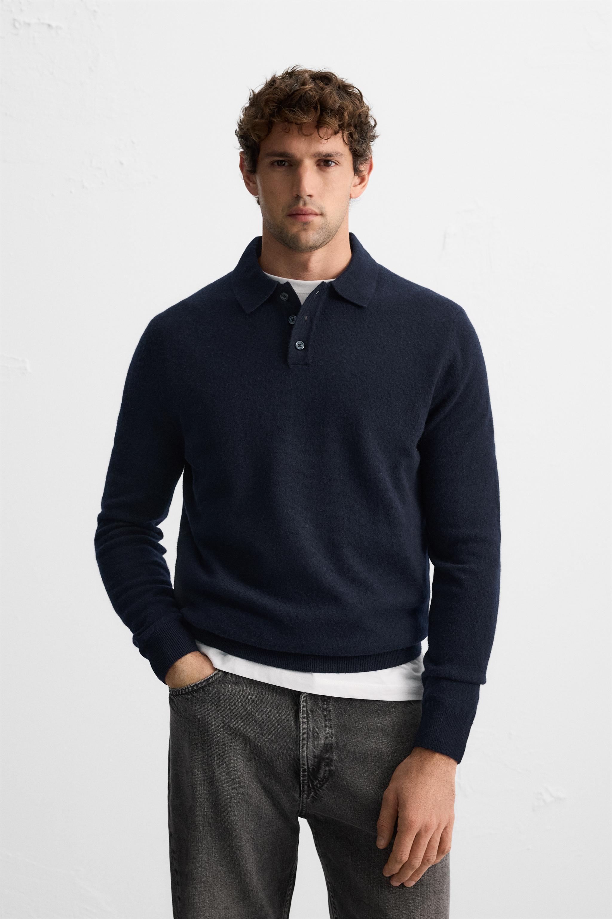 WOOL KNIT POLO Product Image