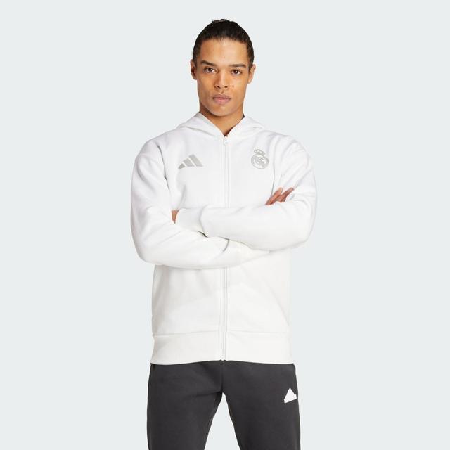 adidas Real Madrid Anthem Jacket White S Mens Product Image